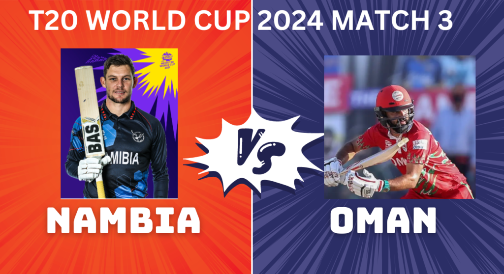 Oman vs Namibia t20 worldcup 2024 : super over and Namibia win